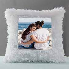 PERSONALIZED SQUARE SAHAPED SOFT FUR CUSHION , CUSTOMIZED WITH THE PHOTO OF YOUR LOVED ONES