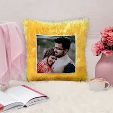 PERSONALIZED SQUARE SAHAPED SOFT FUR CUSHION , CUSTOMIZED WITH THE PHOTO OF YOUR LOVED ONES